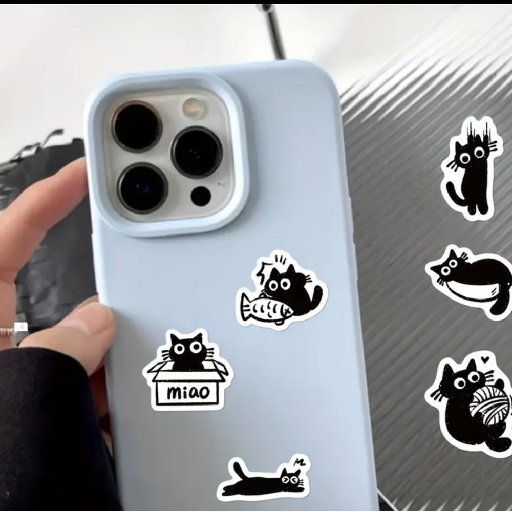 100 Black Cat Stickers - Picture 5 of 7
